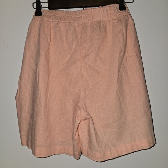 Land And Sea Washable Linen Blend Tie Front Shorts - Picture 2 of 2